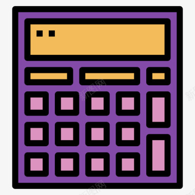 计算器图标免抠PNG计算器银行62线性颜色图标图标