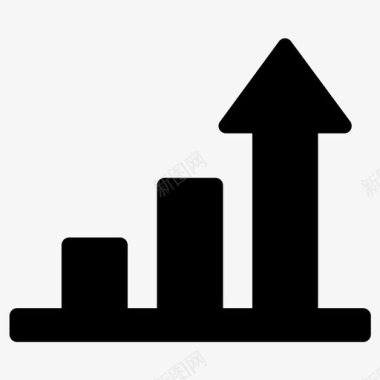 分析矢量图利润图表增长图标图标