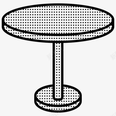 圆桌家具桌子星罗棋布图标图标