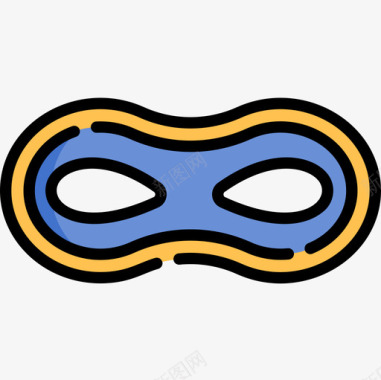 面具面具超级英雄9线性颜色图标图标