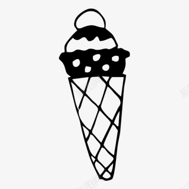 冰淇淋蛋卷酷甜图标图标