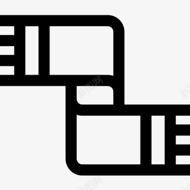围巾冬季运动3直线型图标图标