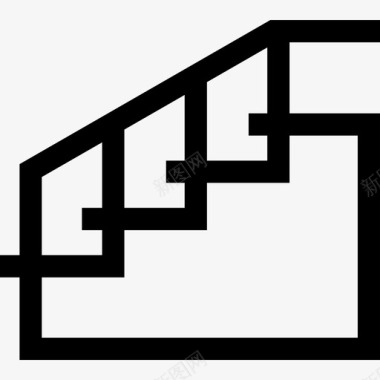 楼梯室内4线性图标图标