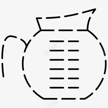日式手冲壶饮料咖啡壶果汁图标图标