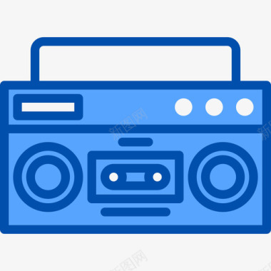 磁带播放器音乐61蓝色图标图标