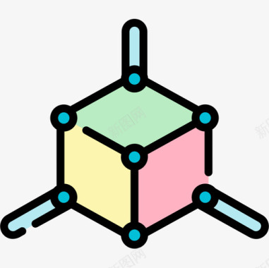奇异图形立方体图形84线颜色图标图标