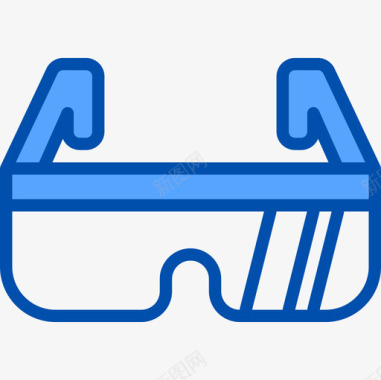眼镜复古小工具8蓝色图标图标