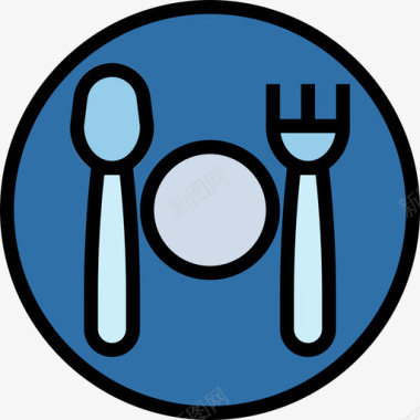 150盘子圣诞150线性颜色图标图标