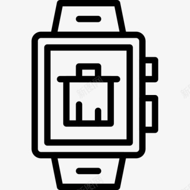 智能手表用户界面智能手表线性图标图标