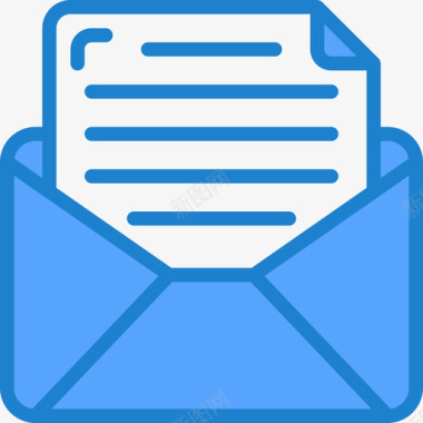 电子邮件电子邮件文件9蓝色图标图标