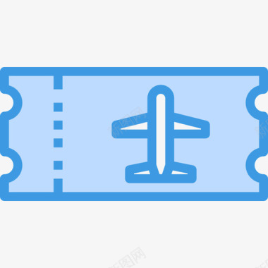 机票机场57蓝色图标图标