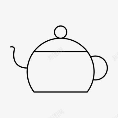 茶壶咖啡咖啡壶图标图标