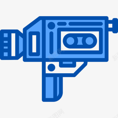 录像机复古小工具6蓝色图标图标