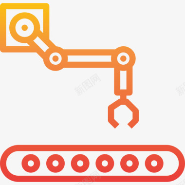 机械卫星机械臂工业17梯度图标图标