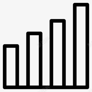投资预算分析条形图界面图标图标