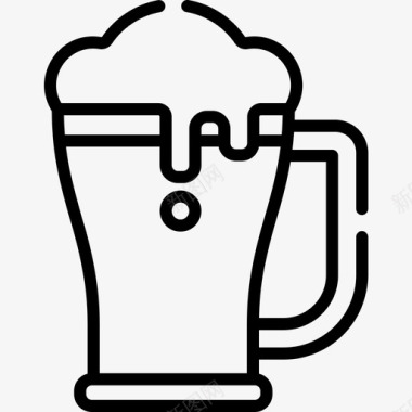 啤酒杯啤酒杯圣诞食品饮料直系图标图标