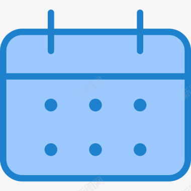 日历必备款botton6蓝色图标图标