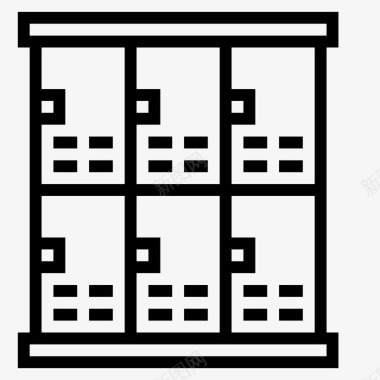 学校演出背景储物柜57学校线性图标图标