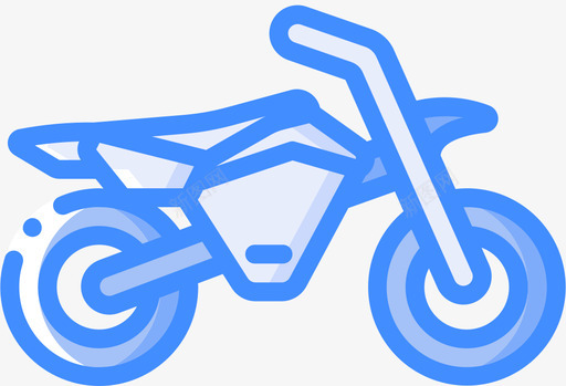 摩托车越野赛车12蓝色图标图标