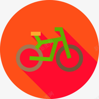 自行车自行车冒险39扁平图标图标