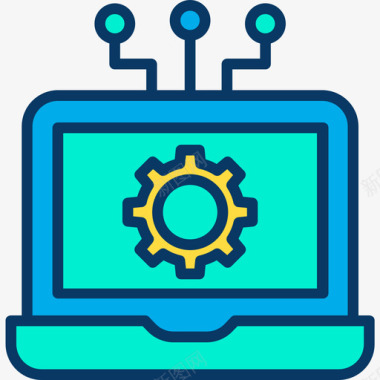 商务设置图标设置网络安全11线性颜色图标图标