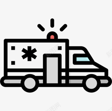 救护车救护车八月交通4号线颜色图标图标