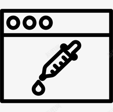 网页模版浏览器网页104线性图标图标