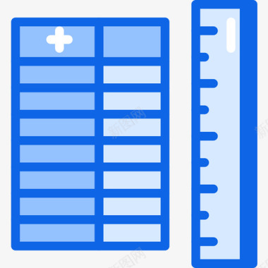 尺子108办公室蓝色图标图标