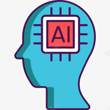 人工智能PNG人工智能计算机科学3线性颜色图标图标