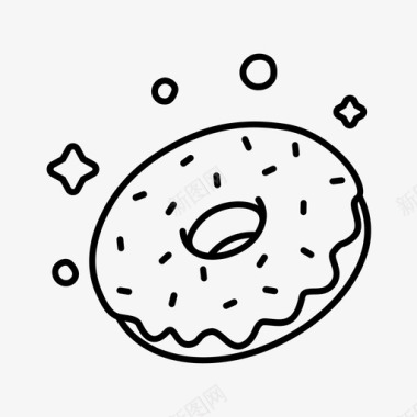 甜甜圈能量食物图标图标