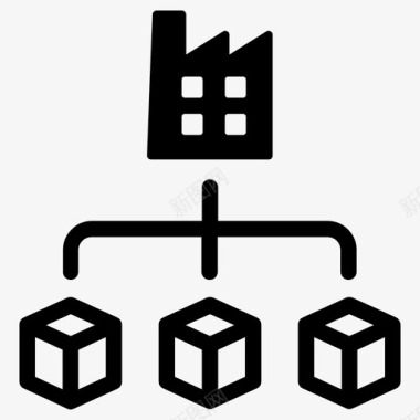 分销icon工业分销工厂图标图标