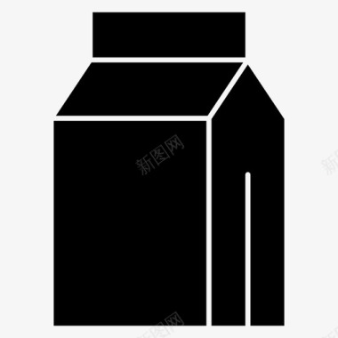 牛奶瓶子纸箱图标图标