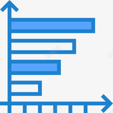 条形图图表3蓝色图标图标