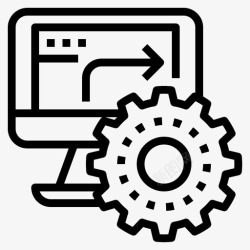 办公自动化办公自动化商务管理图标高清图片