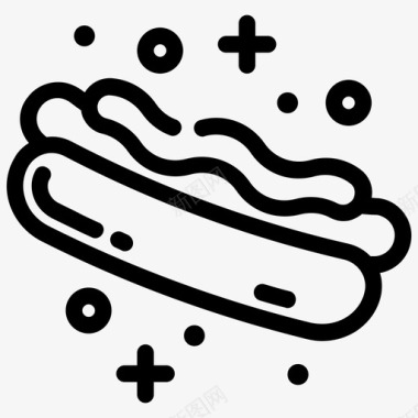 热狗三明治香肠图标图标