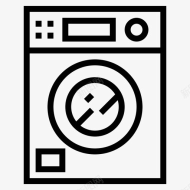 洗衣机家具111直列式图标图标