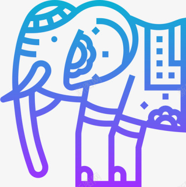 大象大象印度11坡度图标图标