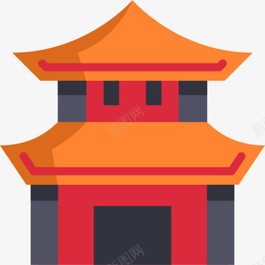 中式中式住宅户型17平房图标图标