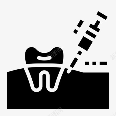 牙科牙科注射麻醉牙医图标图标
