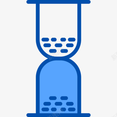 渐变蓝色地图沙钟时间和地图4蓝色图标图标