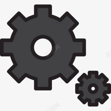 AR15齿轮基本15线性颜色图标图标