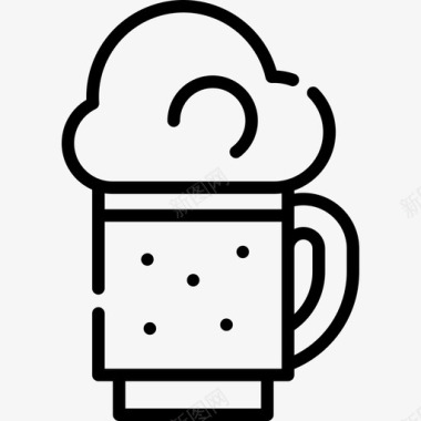 啤酒杯新年21直系图标图标