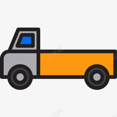 物流卡车卡车物流22线性颜色图标图标