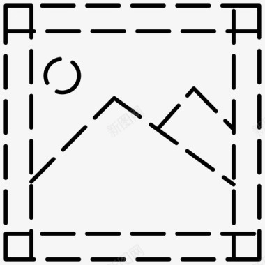 基本界面虚线相框框图标图标