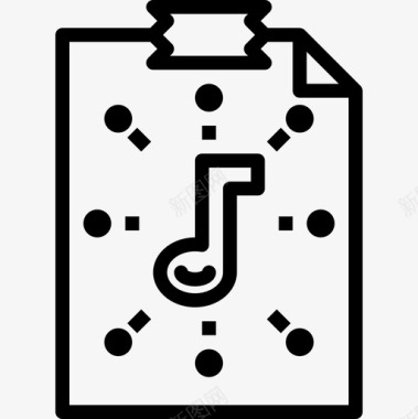 广告音乐节31线性图标图标
