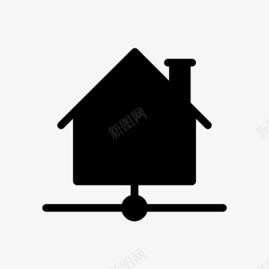 壶形字家庭共享连接房屋图标图标