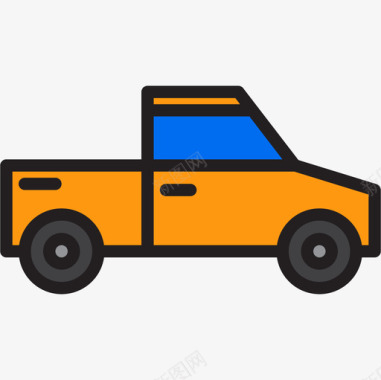 运输卡车运输110线性颜色图标图标