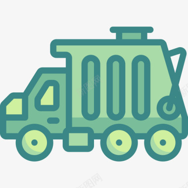 垃圾车运输118双色调图标图标