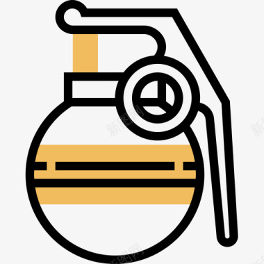 窗户阴影手榴弹核弹5黄色阴影图标图标