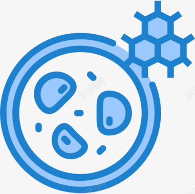 细胞科学73蓝色图标图标